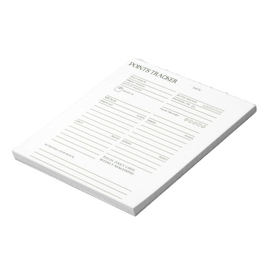 Bloc-notes de suivi des points (Tourné)