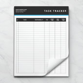 Bloc-notes de suivi des tâches de gestion de proje