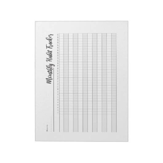 Bloc-notes de suivi mensuel (Tourné)