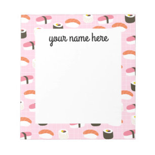 Bloc-notes de sushi personnalisé