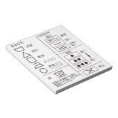 Bloc-notes de symbole de lavage (Incliné)