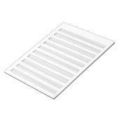 Bloc-notes de tablature de guitare : portée de mus (Incliné)