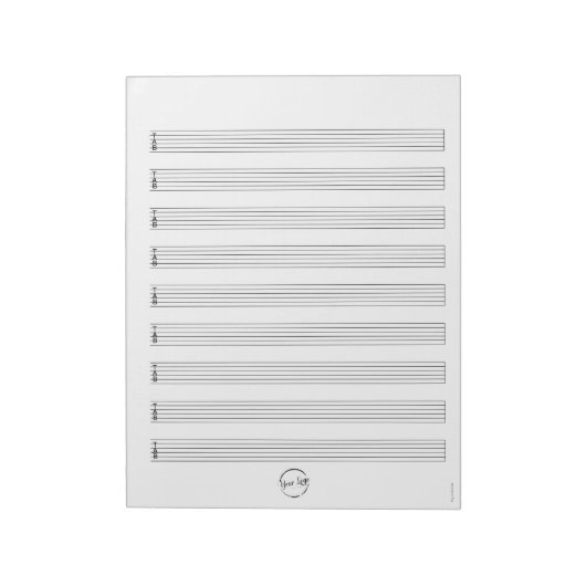 Bloc-notes de tablature de guitare vierge avec log (Tourné)