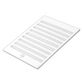Bloc-notes de tablature de guitare vierge avec log (Incliné)