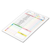 Bloc-notes de tableau de tâches pour enfants et li (Incliné)