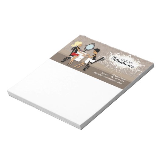 Bloc-notes de technicien d'ongles personnalisable (Tourné)