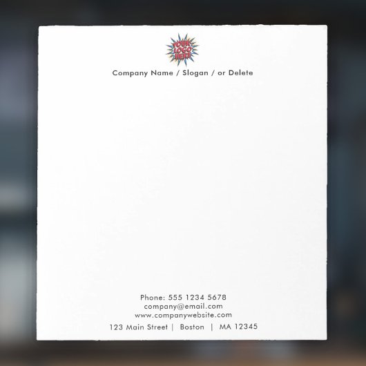 Bloc-notes de téléchargement d'adresses et de logo