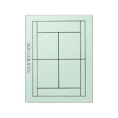 Bloc-notes de tennis - Texte personnalisé (Tourné)