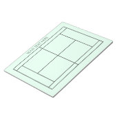 Bloc-notes de tennis - Texte personnalisé (Incliné)