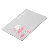 Bloc-notes de texte côté amour Flamant rose horizo (Incliné)