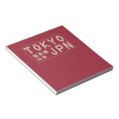 Bloc-notes de Tokyo, Japon (Incliné)