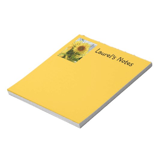 Bloc-notes de tournesol jaune (Tourné)