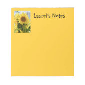 Bloc-notes de tournesol jaune (Devant)