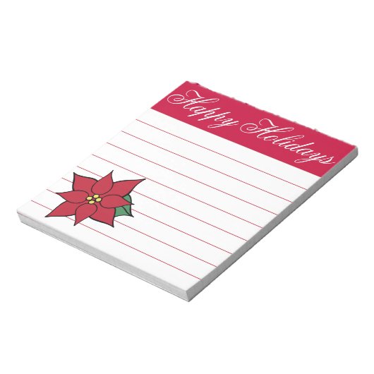 Bloc-notes de vacances Poinsettia (Tourné)