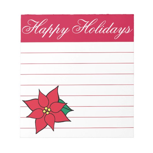 Bloc-notes de vacances Poinsettia (Devant)