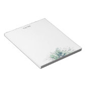 Bloc-notes de verdure de feuilles d'argent élégant (Incliné)