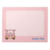 Bloc-notes de voiture de dessin animé de cochon (Devant)