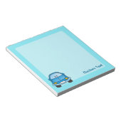 Bloc-notes de voiture en dessin animé bleu (Incliné)