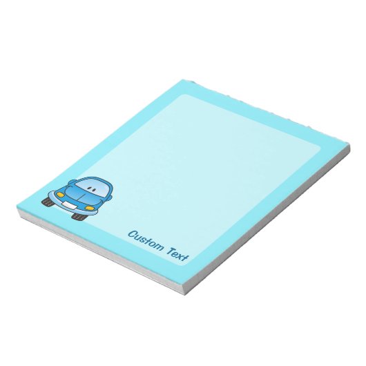 Bloc-notes de voiture en dessin animé bleu (Tourné)