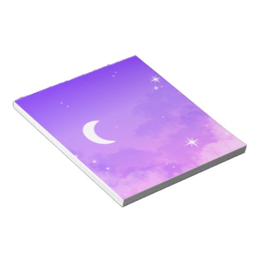 Bloc-notes Décor Lune violette céleste (Incliné)
