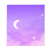 Bloc-notes Décor Lune violette céleste (Devant)