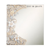 Bloc-notes décoratif or blanc (Devant)