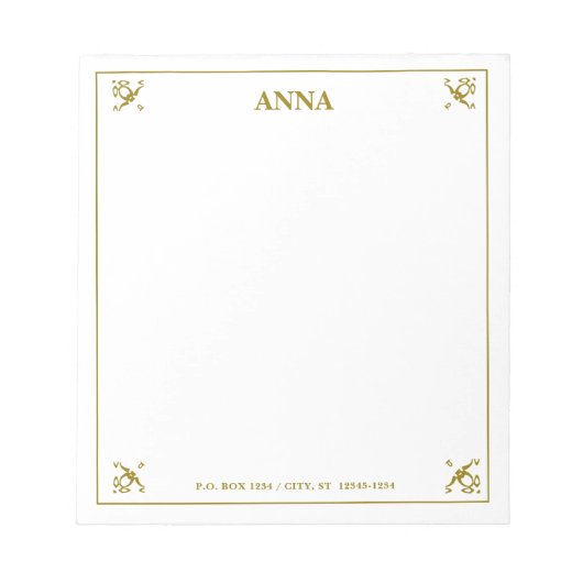 Bloc-notes décoratif personnalisé (Devant)