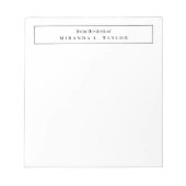 Bloc-notes d'écriture simple et élégant depuis le  (Devant)