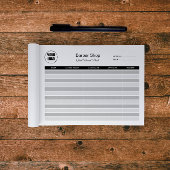 Bloc-notes d'enregistrement client Barbershop