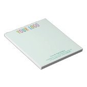 Bloc-notes d'entreprise verte avec logo du bureau  (Incliné)