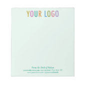 Bloc-notes d'entreprise verte avec logo du bureau  (Devant)