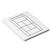 Bloc-notes des dimensions du court de tennis pour (Incliné)