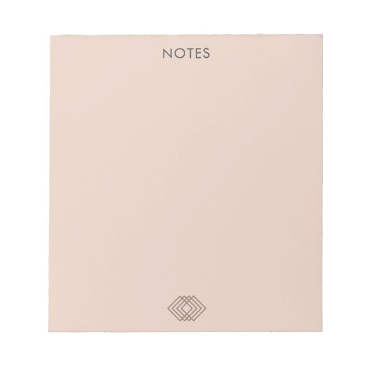 bloc-notes design rose moderne (Devant)