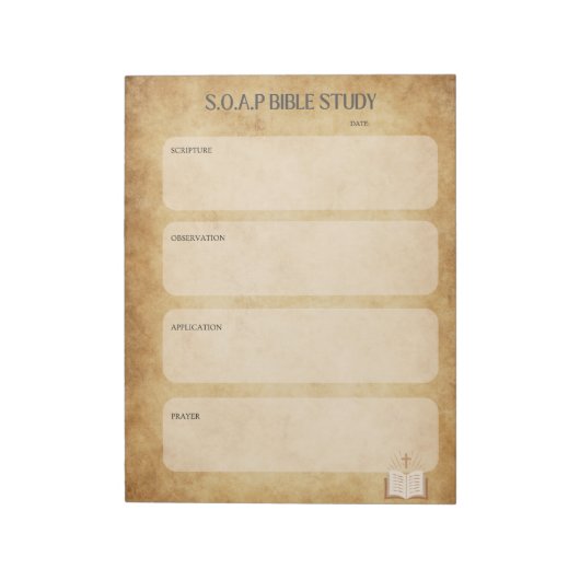 Bloc-notes d'étude biblique SOAP (Tourné)