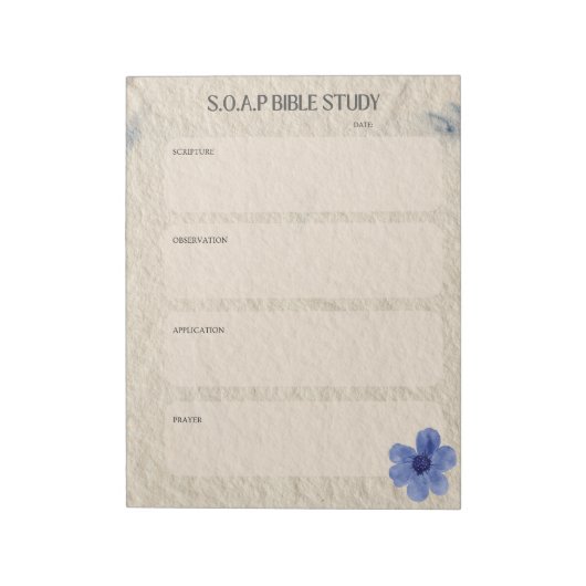 Bloc-notes d'étude biblique SOAP (Tourné)