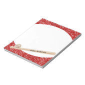 Bloc-notes d'impression de baseball rouge et blanc (Tourné)