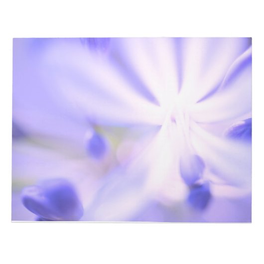 Bloc-notes d'impression floral pourpre (Devant)