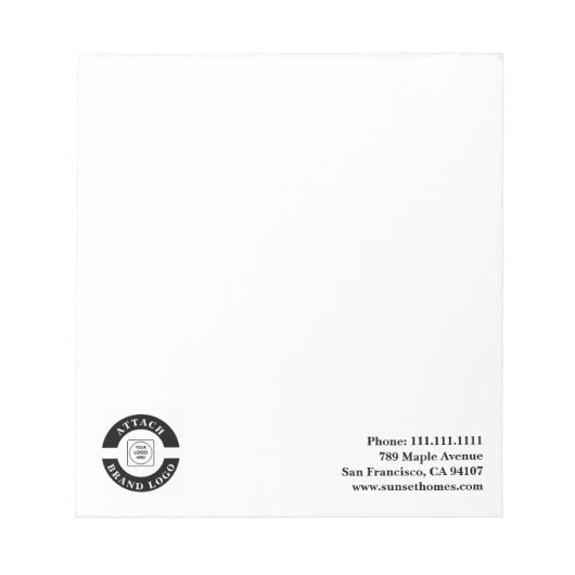Bloc-notes d'informations de contact Logo d'entrep (Devant)
