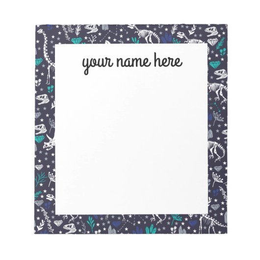 Bloc-notes Dinosaures personnalisées (Devant)