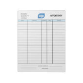 Bloc-notes d'inventaire d'entreprise à logo person (Tourné)