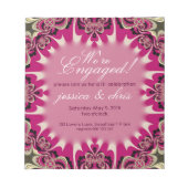 Bloc-notes d'invitation budgétaire Fiançailles ros (Devant)