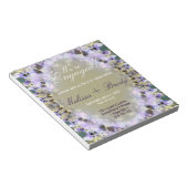 Bloc-notes d'invitation du Fiançailles de dentelle (Incliné)