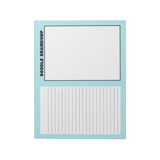 Bloc-notes Doodle & Braindump (Turquoise) (Tourné)