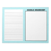 Bloc-notes Doodle & Braindump (Turquoise) (Devant)