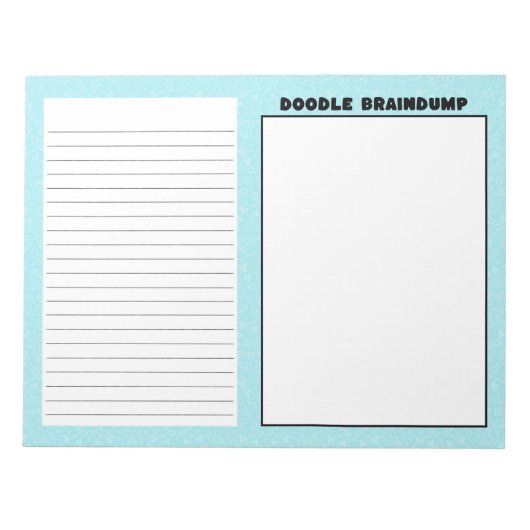 Bloc-notes Doodle & Braindump (Turquoise) (Devant)