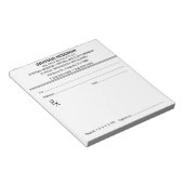 Bloc-notes d'ordonnance modifiable (Incliné)