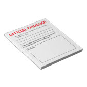 Bloc-notes drôle Preuve officielle Originale 2 (Incliné)
