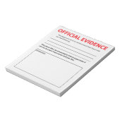 Bloc-notes drôle Preuve officielle Originale 2 (Tourné)