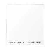 Bloc-notes "Du bureau de" (Devant)