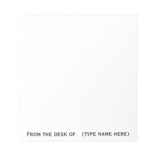 Bloc-notes "Du bureau de" (Devant)